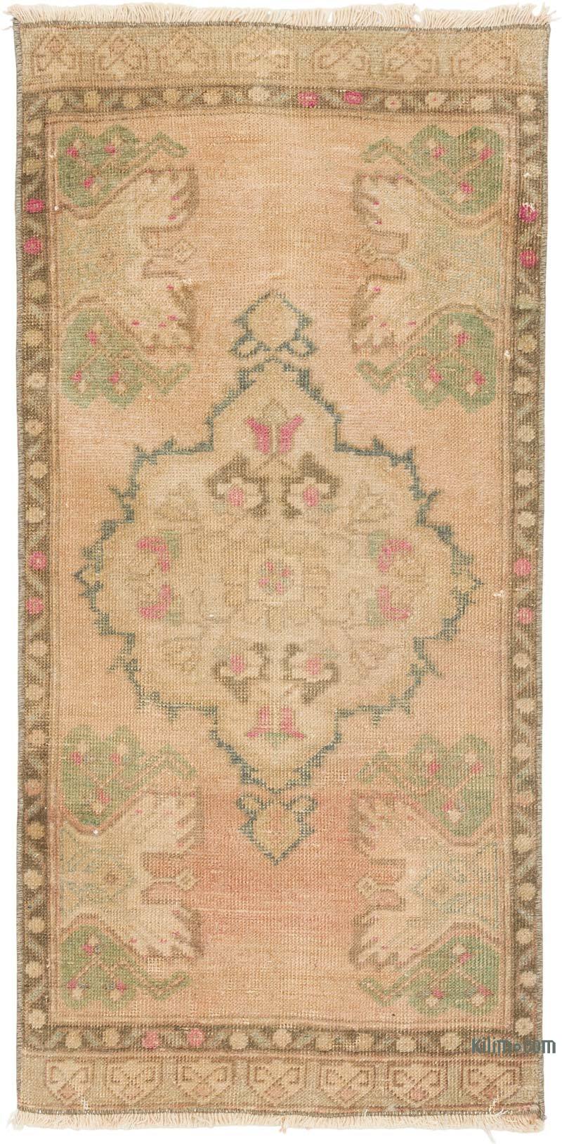El Dokuma Vintage Halı - 50 cm x 105 cm - K0080554