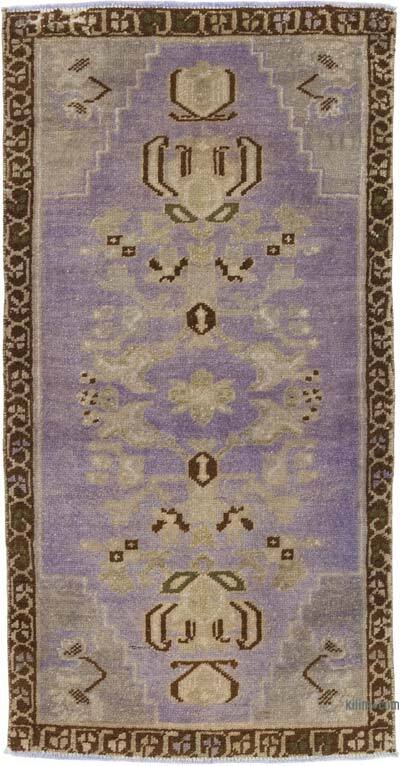 El Dokuma Vintage Halı - 53 cm x 102 cm