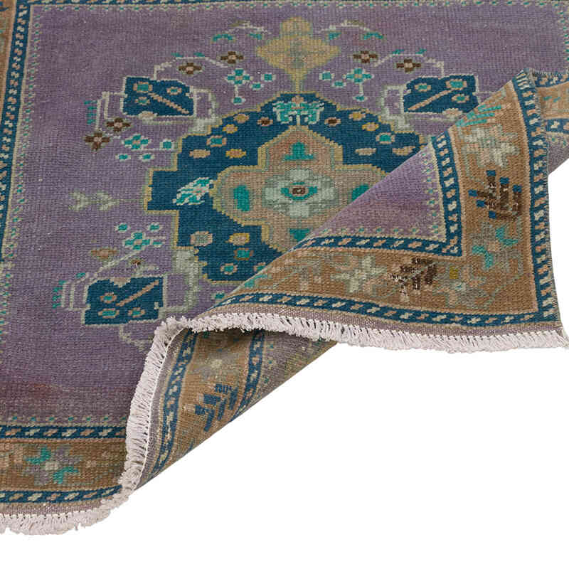 Alfombra Vintage Turca Anudada a Mano - 71 cm x 65 cm - K0080556