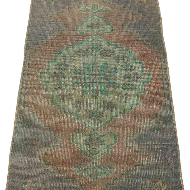Alfombra Vintage Turca Anudada a Mano - 43 cm x 115 cm - K0080557