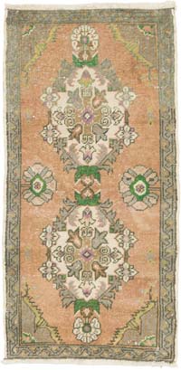 El Dokuma Vintage Halı - 49 cm x 98 cm
