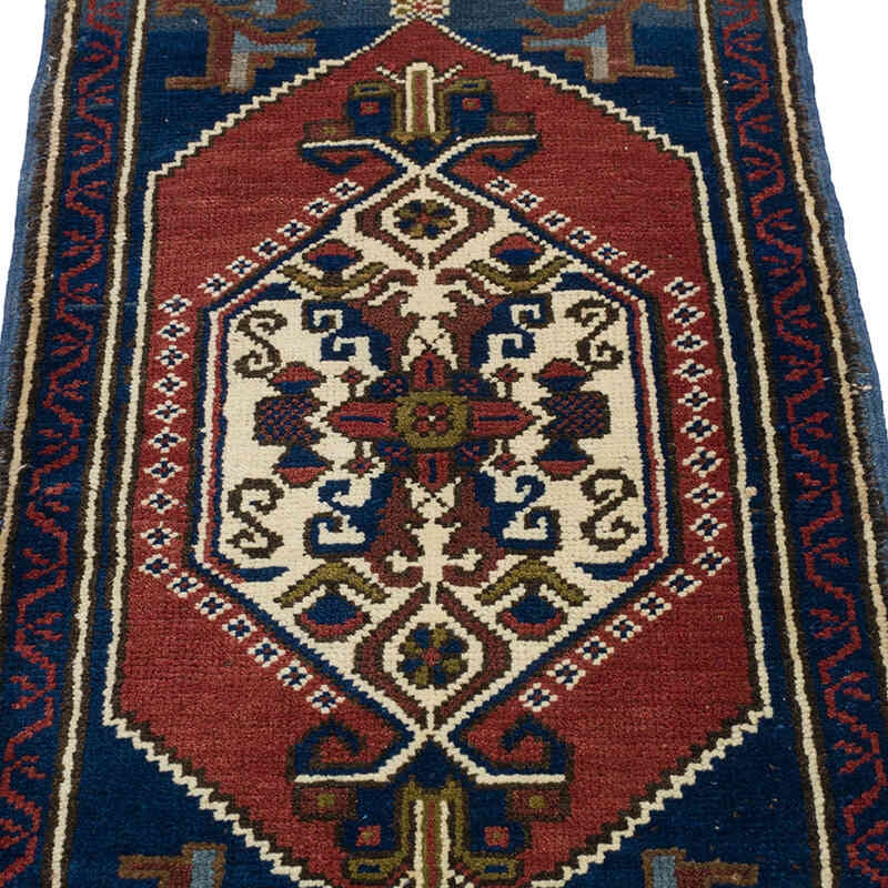 Alfombra Vintage Turca Anudada a Mano - 52 cm x 105 cm - K0080562