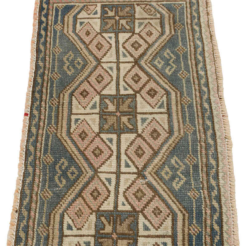 Vintage Turkish Hand-Knotted Rug - 1' 3" x 3' 1" (15" x 37") - K0080563
