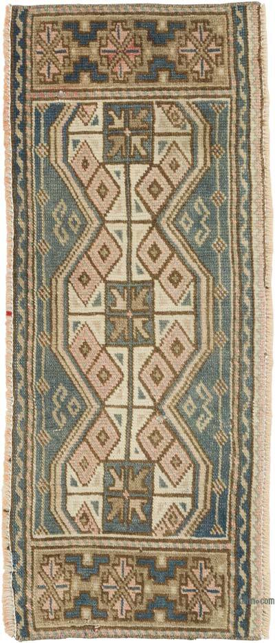 Alfombra Vintage Turca Anudada a Mano - 37 cm x 93 cm
