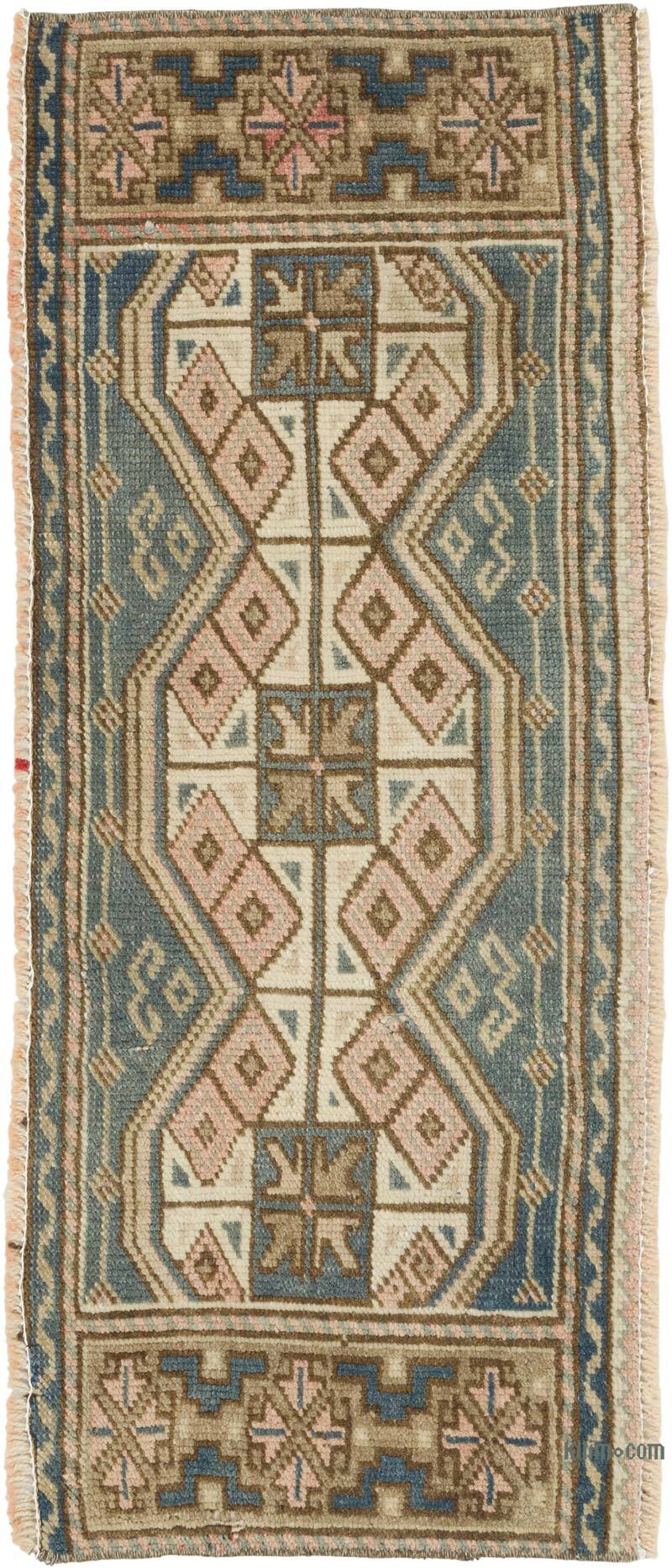 Vintage Turkish Hand-Knotted Rug - 1' 3" x 3' 1" (15" x 37") - K0080563