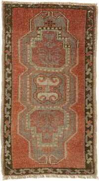Alfombra Vintage Turca Anudada a Mano - 53 cm x 95 cm