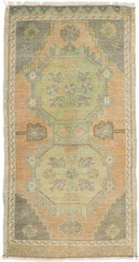 Vintage Turkish Hand-Knotted Rug - 1' 9" x 3' 4" (21" x 40")
