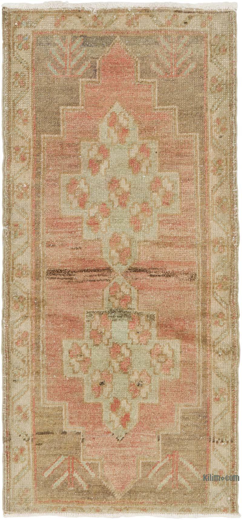 Vintage Turkish Hand-Knotted Rug - 1' 5" x 3'  (17" x 36") - K0080573