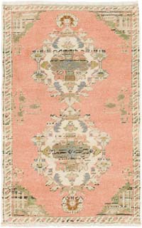 El Dokuma Vintage Halı - 56 cm x 87 cm
