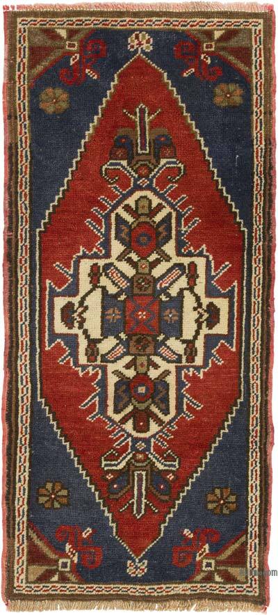 Alfombra Vintage Turca Anudada a Mano - 51 cm x 108 cm