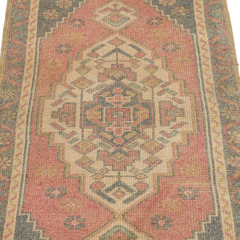 Alfombra Vintage Turca Anudada a Mano - 58 cm x 111 cm - K0080577