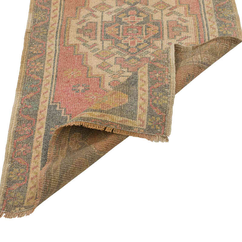 Alfombra Vintage Turca Anudada a Mano - 58 cm x 111 cm - K0080577