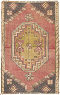 El Dokuma Vintage Halı - 55 cm x 84 cm