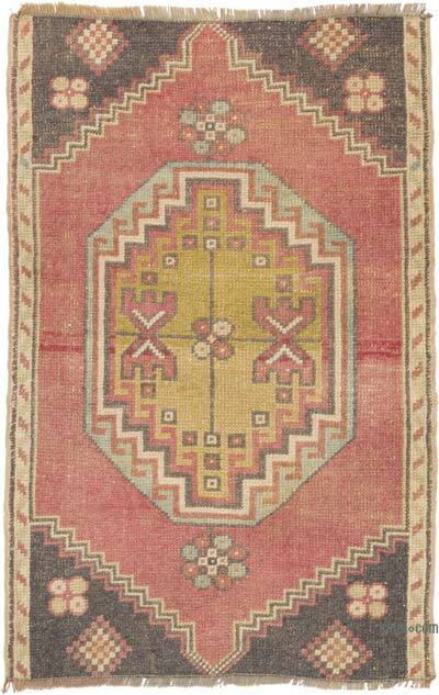 Alfombra Vintage Turca Anudada a Mano - 55 cm x 84 cm