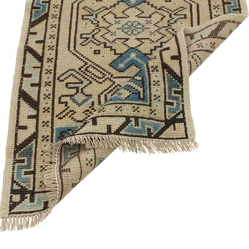 Vintage Turkish Hand-Knotted Rug - 1' 11" x 3' 8" (23" x 44") - K0080579