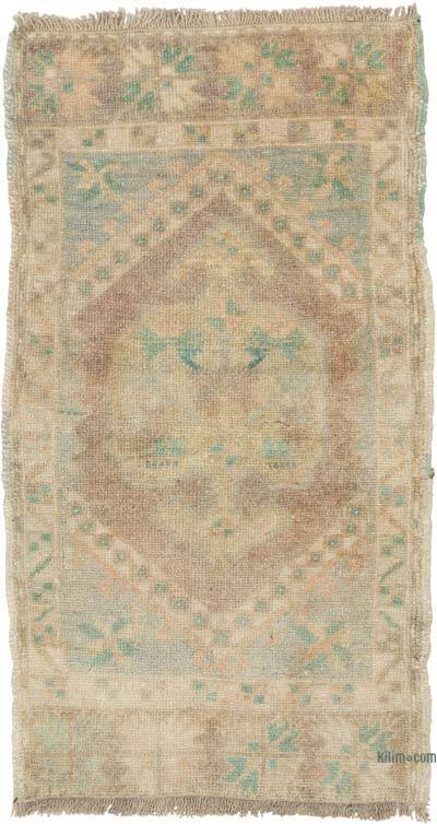 Alfombra Vintage Turca Anudada a Mano - 50 cm x 92 cm