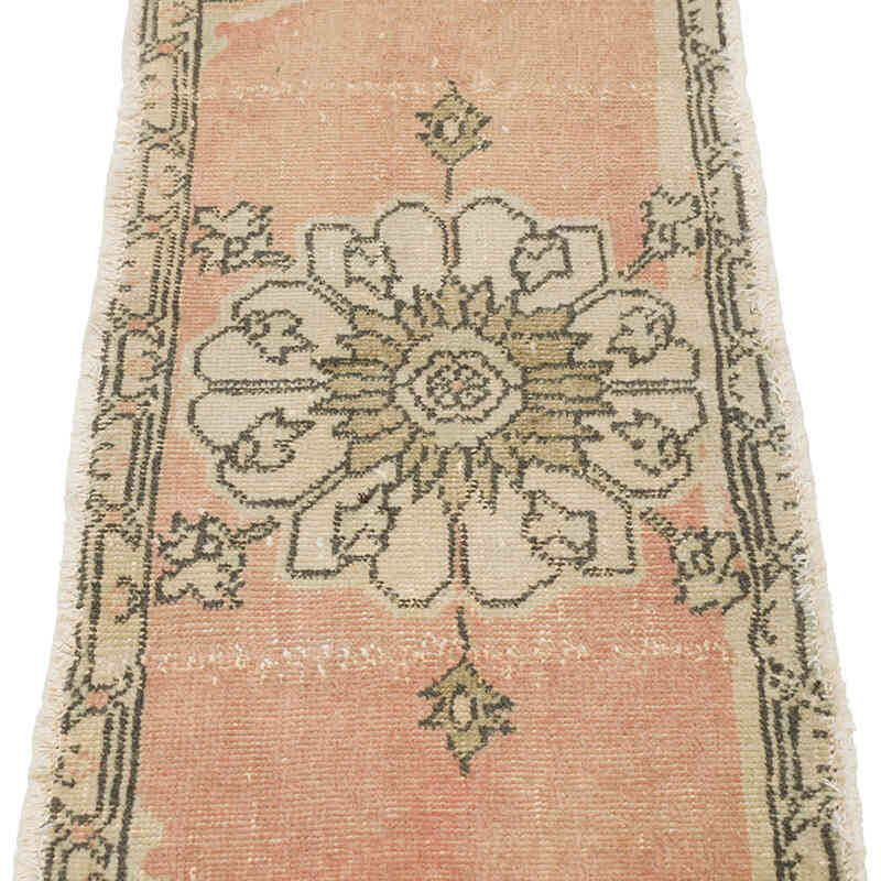 Alfombra Vintage Turca Anudada a Mano - 43 cm x 137 cm - K0080581