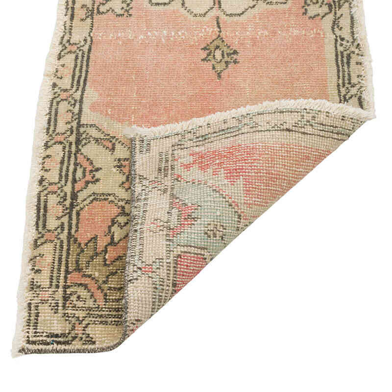 Alfombra Vintage Turca Anudada a Mano - 43 cm x 137 cm - K0080581