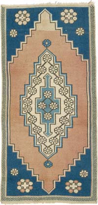 El Dokuma Vintage Halı - 61 cm x 125 cm