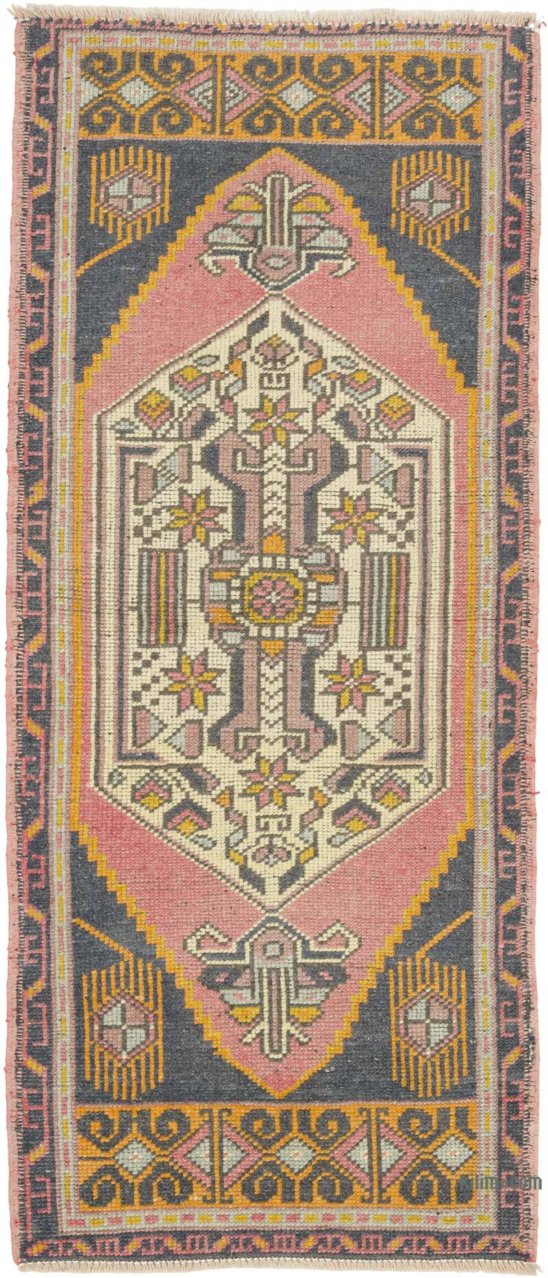 El Dokuma Vintage Halı - 57 cm x 133 cm - K0080584