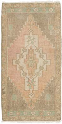 El Dokuma Vintage Halı - 48 cm x 95 cm
