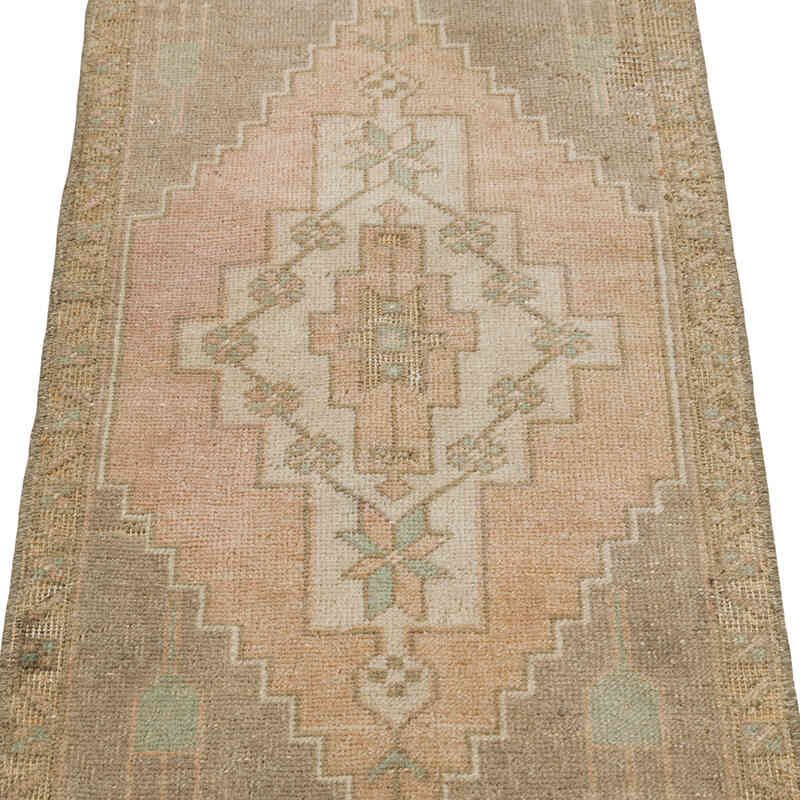 Alfombra Vintage Turca Anudada a Mano - 48 cm x 95 cm - K0080588