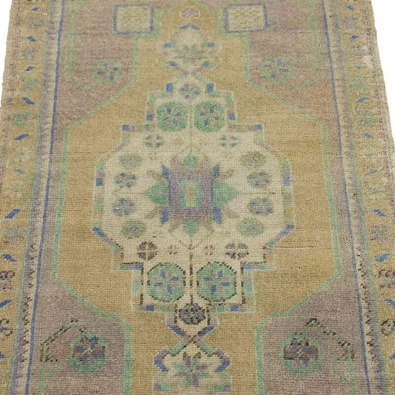Alfombra Vintage Turca Anudada a Mano - 52 cm x 107 cm - K0080589