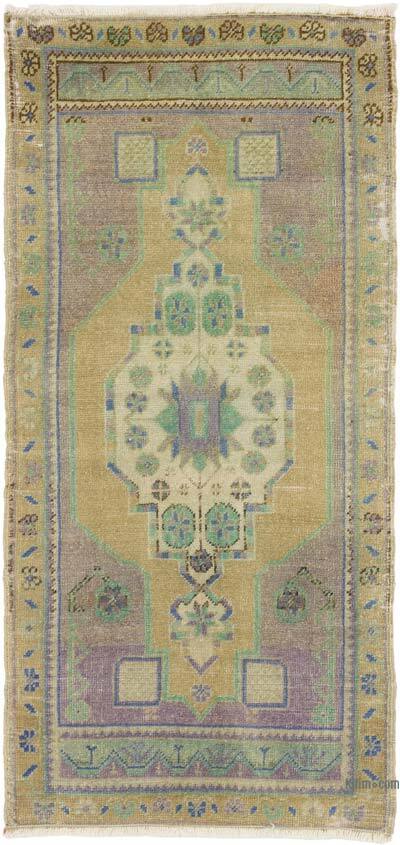 Vintage Turkish Hand-Knotted Rug - 1' 8" x 3' 6" (20" x 42")