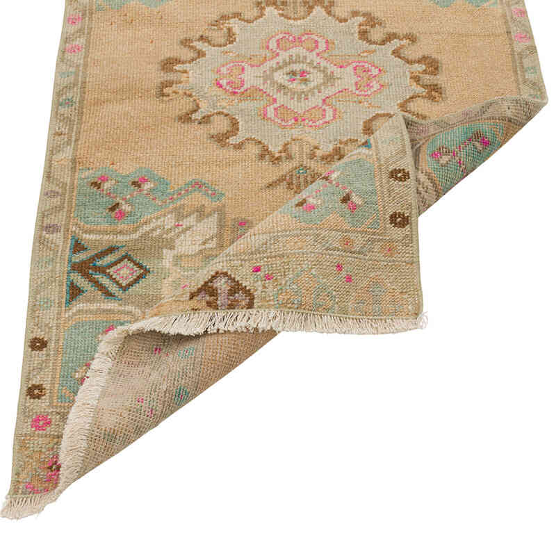 El Dokuma Vintage Halı - 56 cm x 108 cm - K0080590