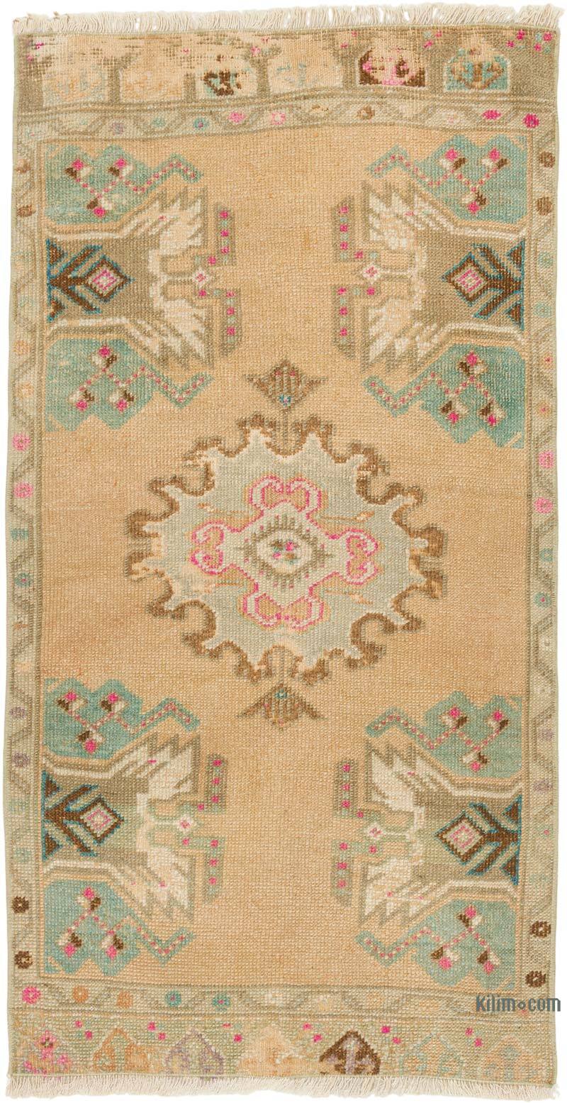 El Dokuma Vintage Halı - 56 cm x 108 cm - K0080590