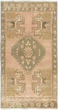 El Dokuma Vintage Halı - 50 cm x 91 cm