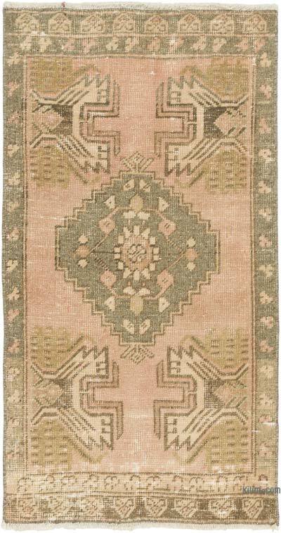 Vintage Turkish Hand-Knotted Rug - 1' 8" x 3'  (20" x 36")
