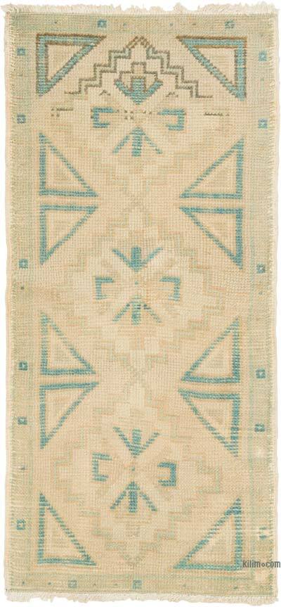 Alfombra Vintage Turca Anudada a Mano - 50 cm x 108 cm
