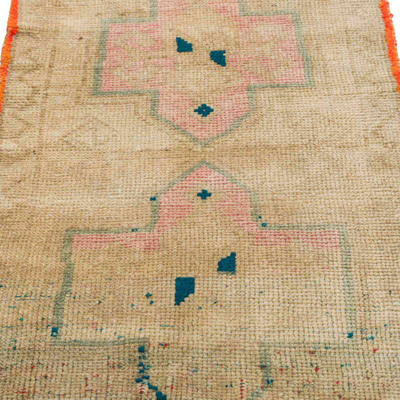Alfombra Vintage Turca Anudada a Mano - 55 cm x 92 cm - K0080596