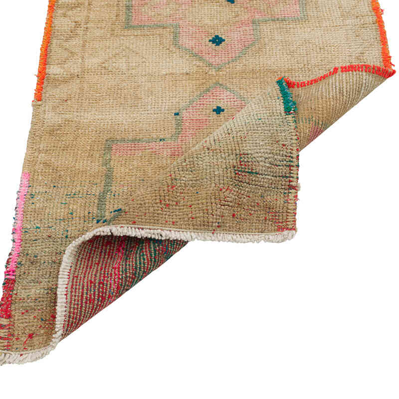 Alfombra Vintage Turca Anudada a Mano - 55 cm x 92 cm - K0080596