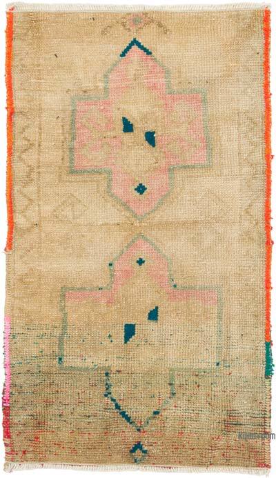 Alfombra Vintage Turca Anudada a Mano - 55 cm x 92 cm