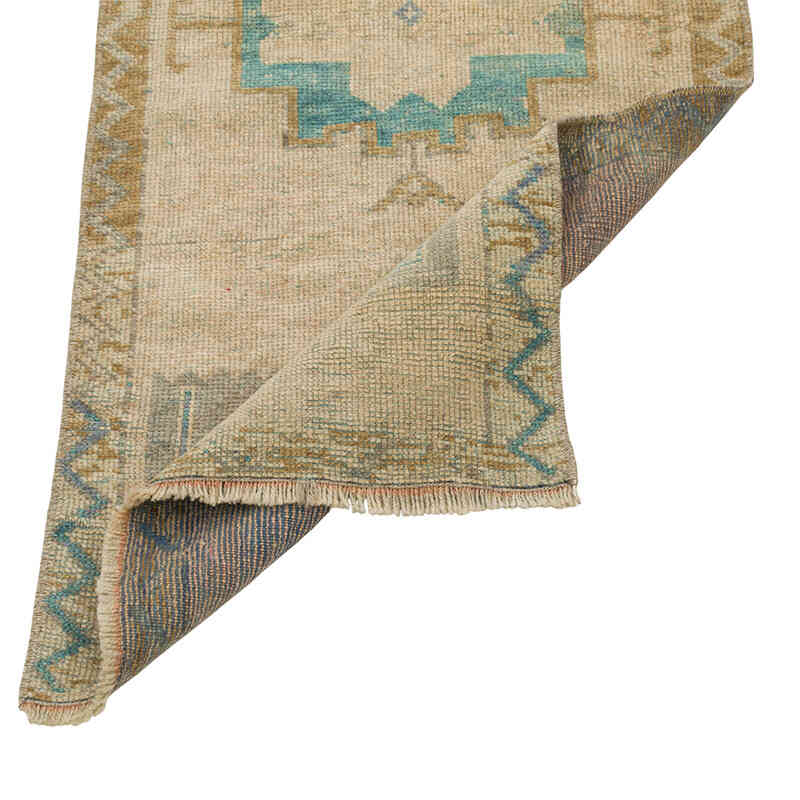 Alfombra Vintage Turca Anudada a Mano - 48 cm x 118 cm - K0080597