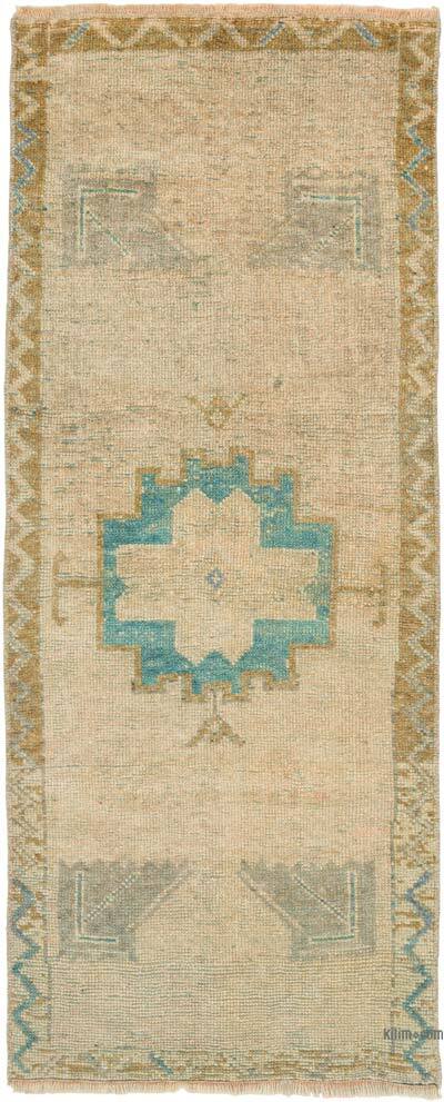 Alfombra Vintage Turca Anudada a Mano - 48 cm x 118 cm