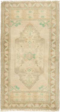El Dokuma Vintage Halı - 51 cm x 95 cm