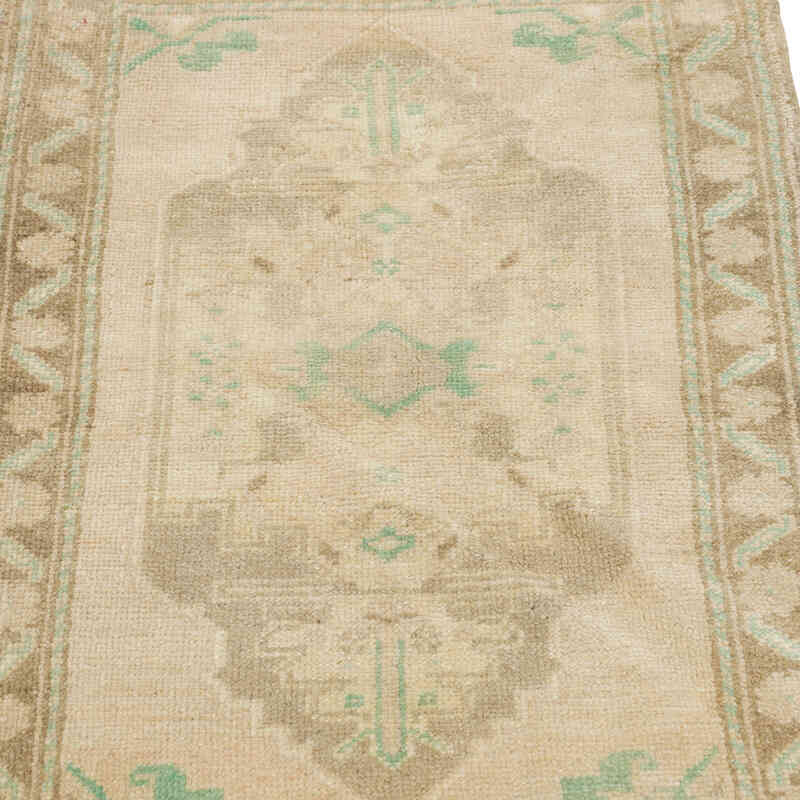El Dokuma Vintage Halı - 51 cm x 95 cm - K0080601
