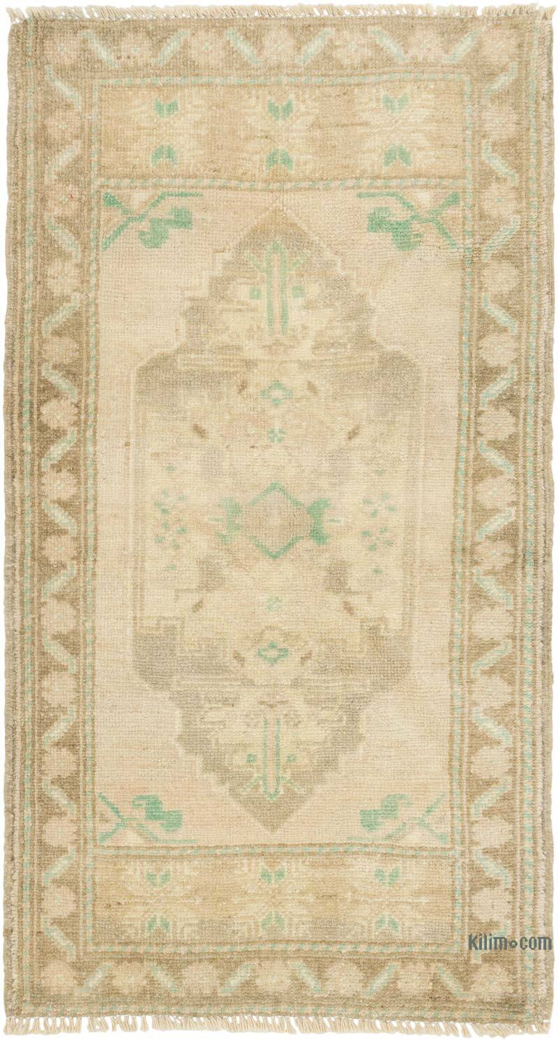 El Dokuma Vintage Halı - 51 cm x 95 cm - K0080601