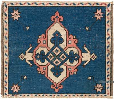 El Dokuma Vintage Halı - 65 cm x 54 cm