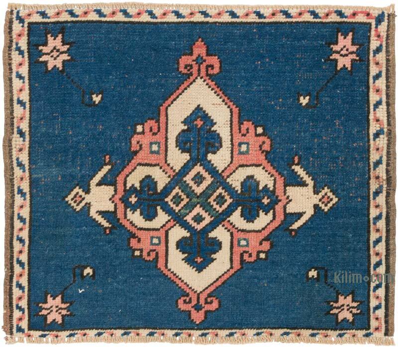 El Dokuma Vintage Halı - 65 cm x 54 cm - K0080602