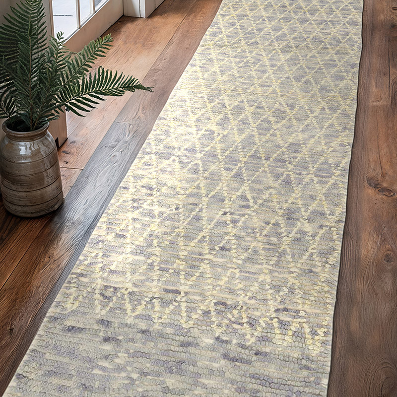 New Moroccan Style Hand-Knotted Tulu Runner - 2' 8" x 10' 7" (32" x 127") - K0080640