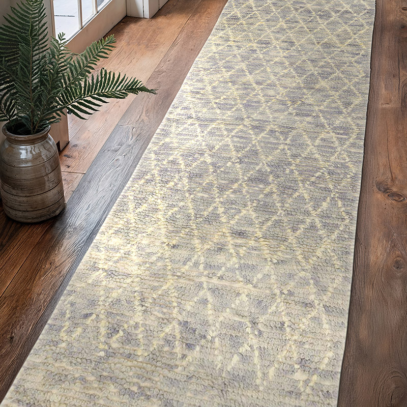 New Moroccan Style Hand-Knotted Tulu Runner - 2' 8" x 10' 4" (32" x 124") - K0080643