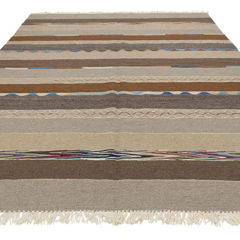 New Handwoven Turkish Kilim Rug - K0080645