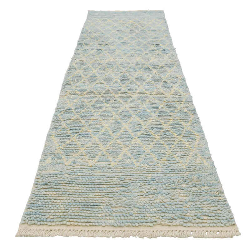 Nuevo Corredor Tulu Anudado a Mano de Estilo Marroquí - 80 cm x 320 cm - K0080646