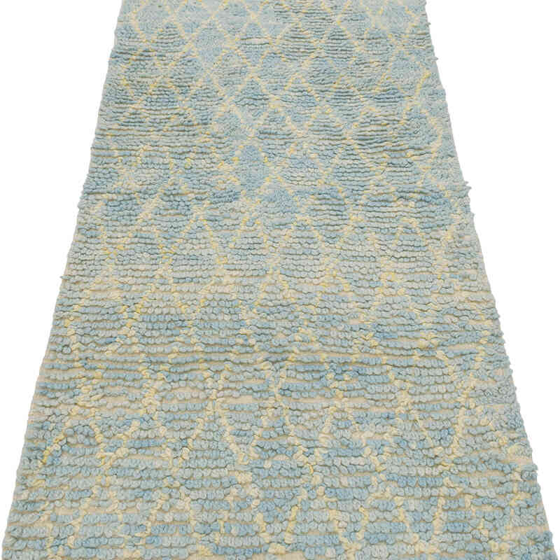 Nuevo Corredor Tulu Anudado a Mano de Estilo Marroquí - 80 cm x 320 cm - K0080646