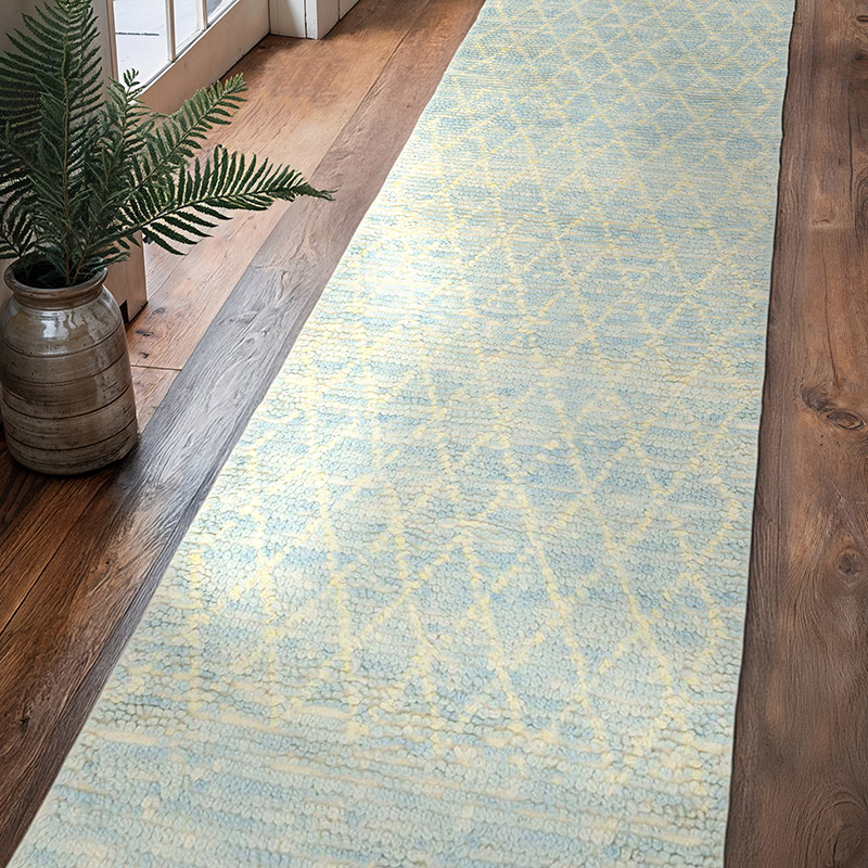 New Moroccan Style Hand-Knotted Tulu Runner - 2' 7" x 10' 6" (31" x 126") - K0080646