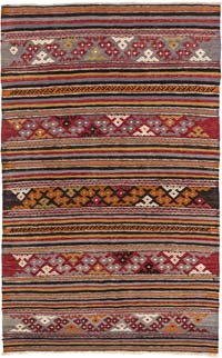 Vintage Balikesir Kilim Rug - 3' 3" x 5' 2" (39" x 62")